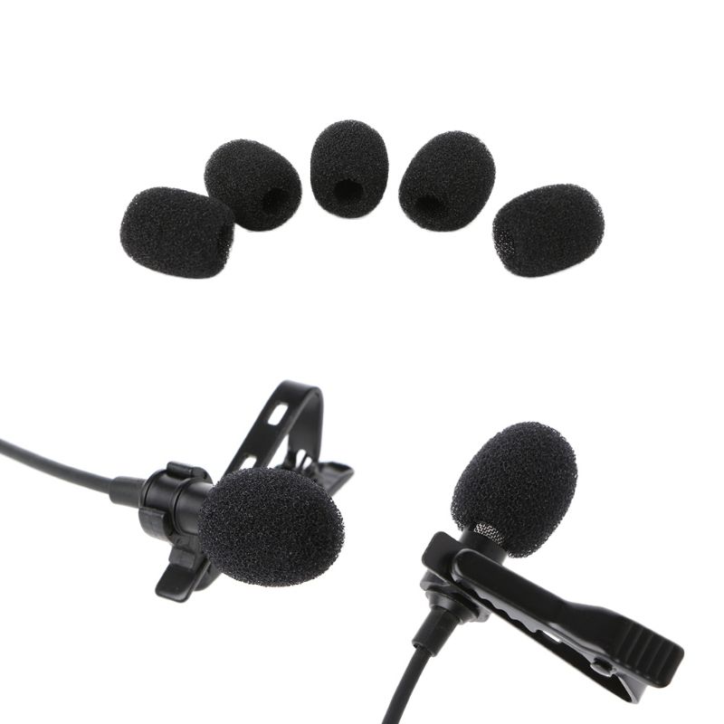 5x Round Ball Lavalier Microphone Foam Windscreen Sponge