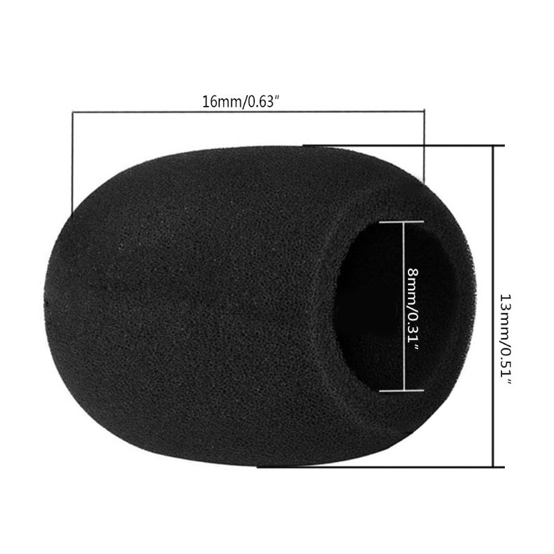 5x Round Ball Lavalier Microphone Foam Windscreen Sponge