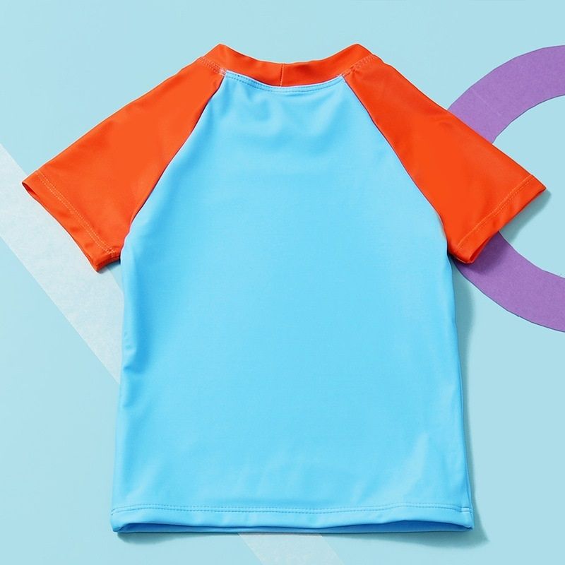 2 In 1 Baby Boys Split Swimsuit Suit (Color:Blue Size:120)