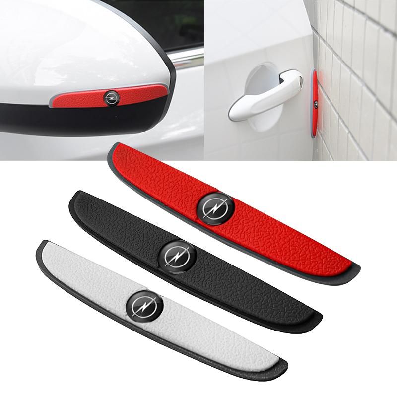 4Pcs Rubber Anti-Collision Strip Car Door Rearview Mirror Protector Stickers For Opel Astra Insignia Vivaro Corsa Mokka Zafira