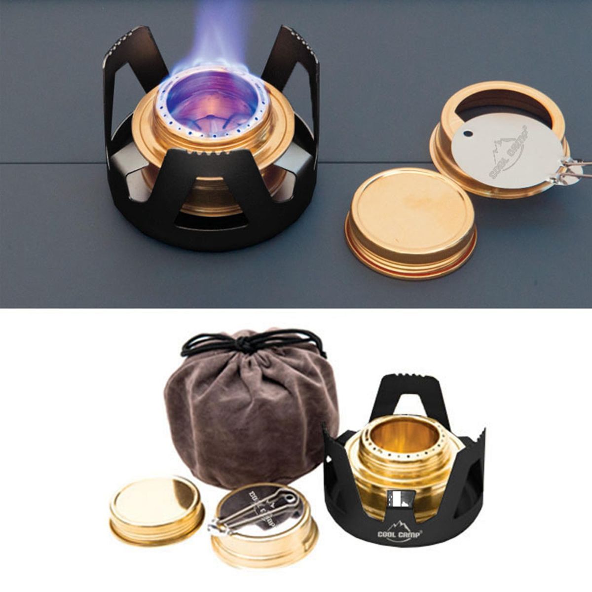Outdoor Camping Alcohol Stove Spirit  Mini For Hiking Traveling
