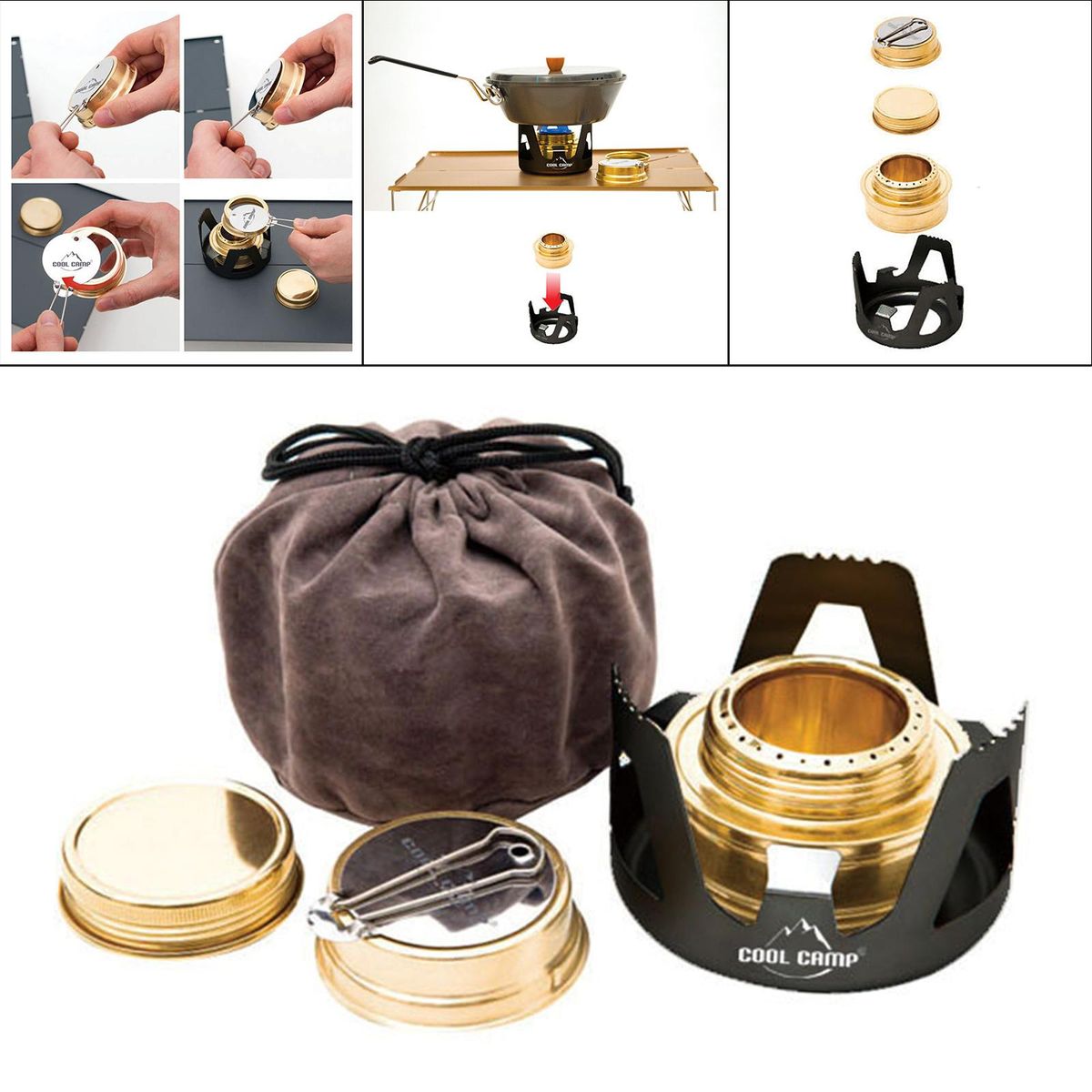 Outdoor Camping Alcohol Stove Spirit  Mini For Hiking Traveling