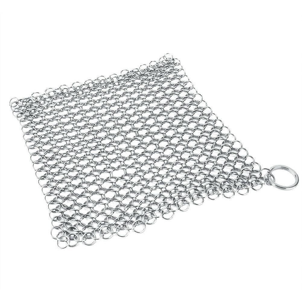 Stainless Cleaner Chain Mail Steel Net Scrubber Palm Iron Brush Finger Cast Pc Wash Pot 1 Wash Supplies Cleaning Tool Brush