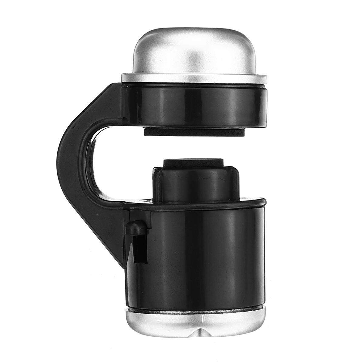 30X Zoom Clip-On Microscope Bright LED Phone Magnifier Mobile Cell Phone Camera Lens With Led Light Black