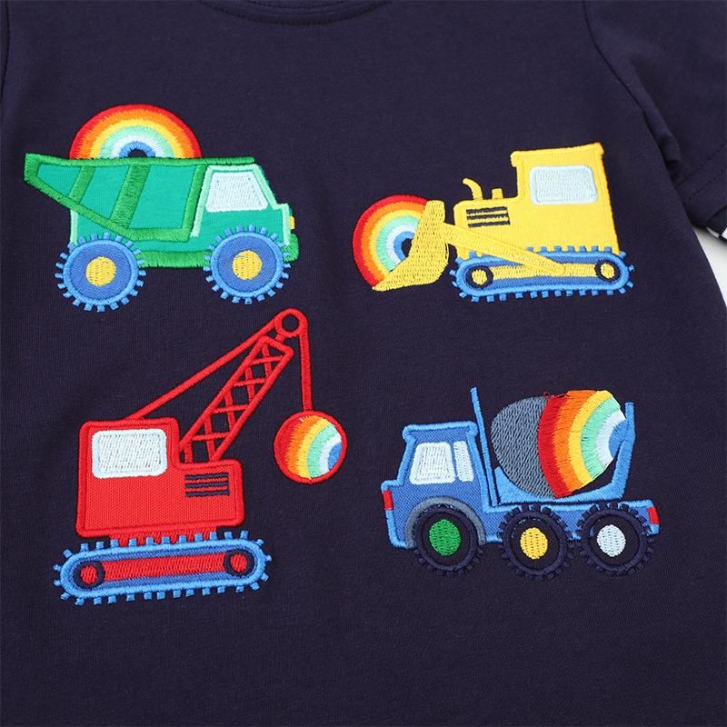 Girls Sweatshirt Knitted Cotton Long Sleeve T-Shirt Navy Blue