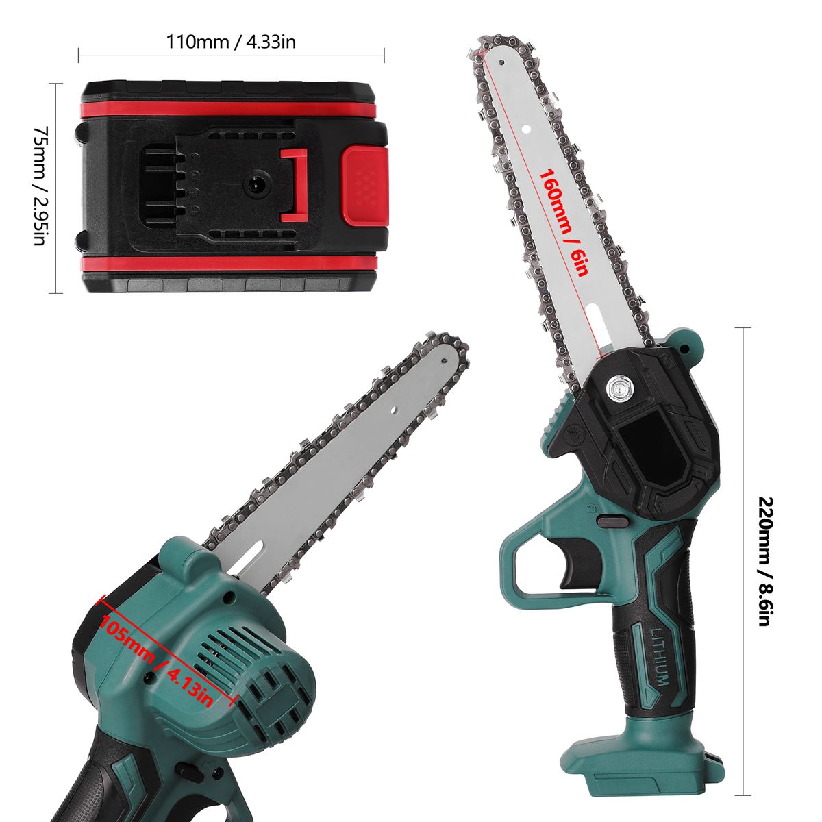 21V Two Battery Portable Mini Electric Pruning Saw