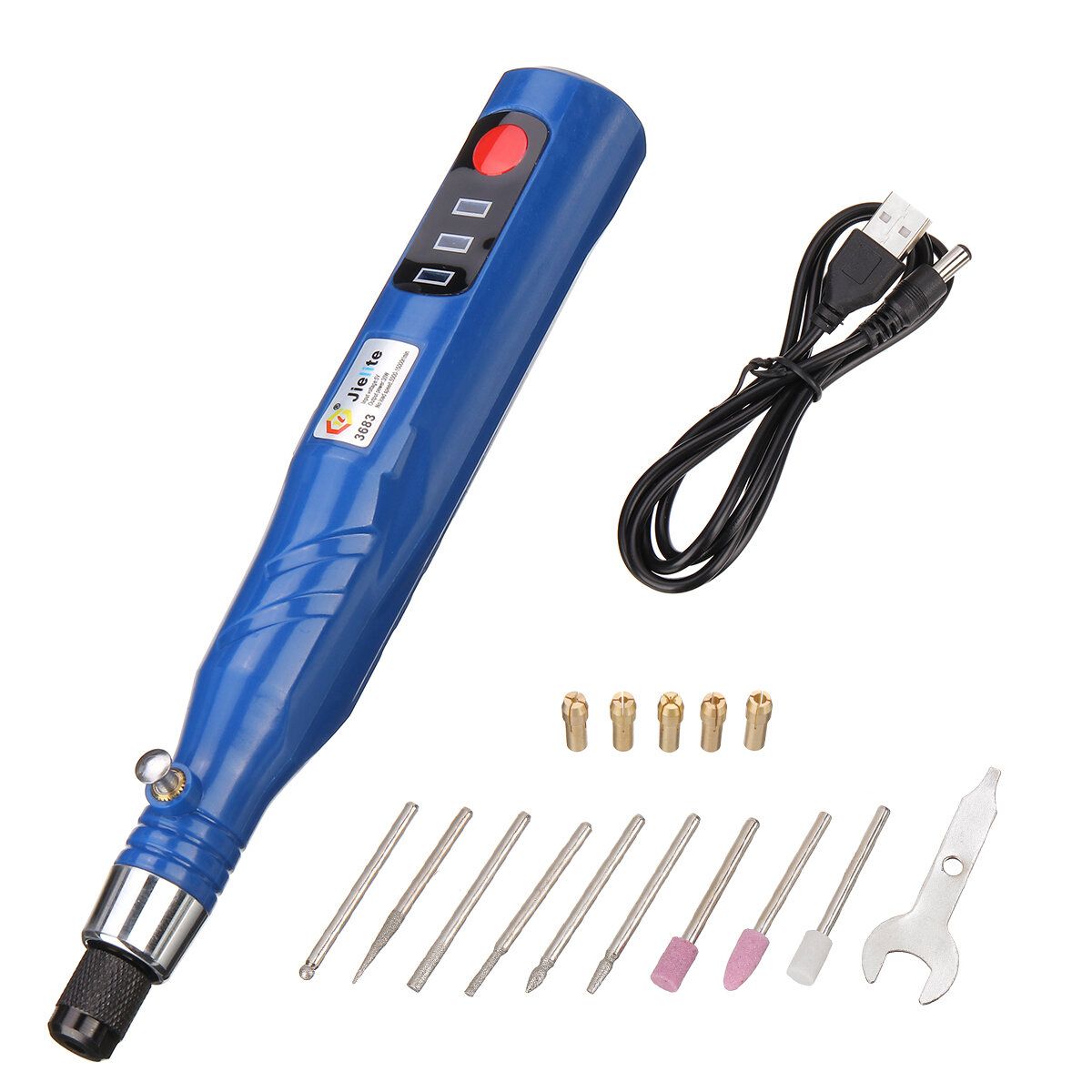 USB Cordless Rotary Tool Kit Woodworking Engraving Pen 3