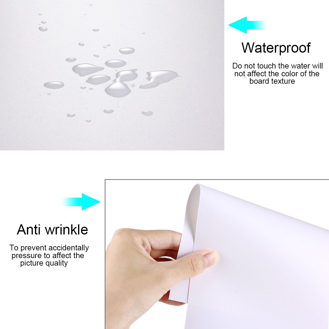 Photography Background PVC Paper For Studio Tent Box, Size: 73.5cm X 37.5cm(White)