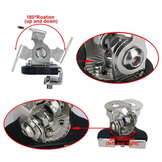 2 Pcs Stainless Steel Pillar Hood Mounting Bracket Clamp