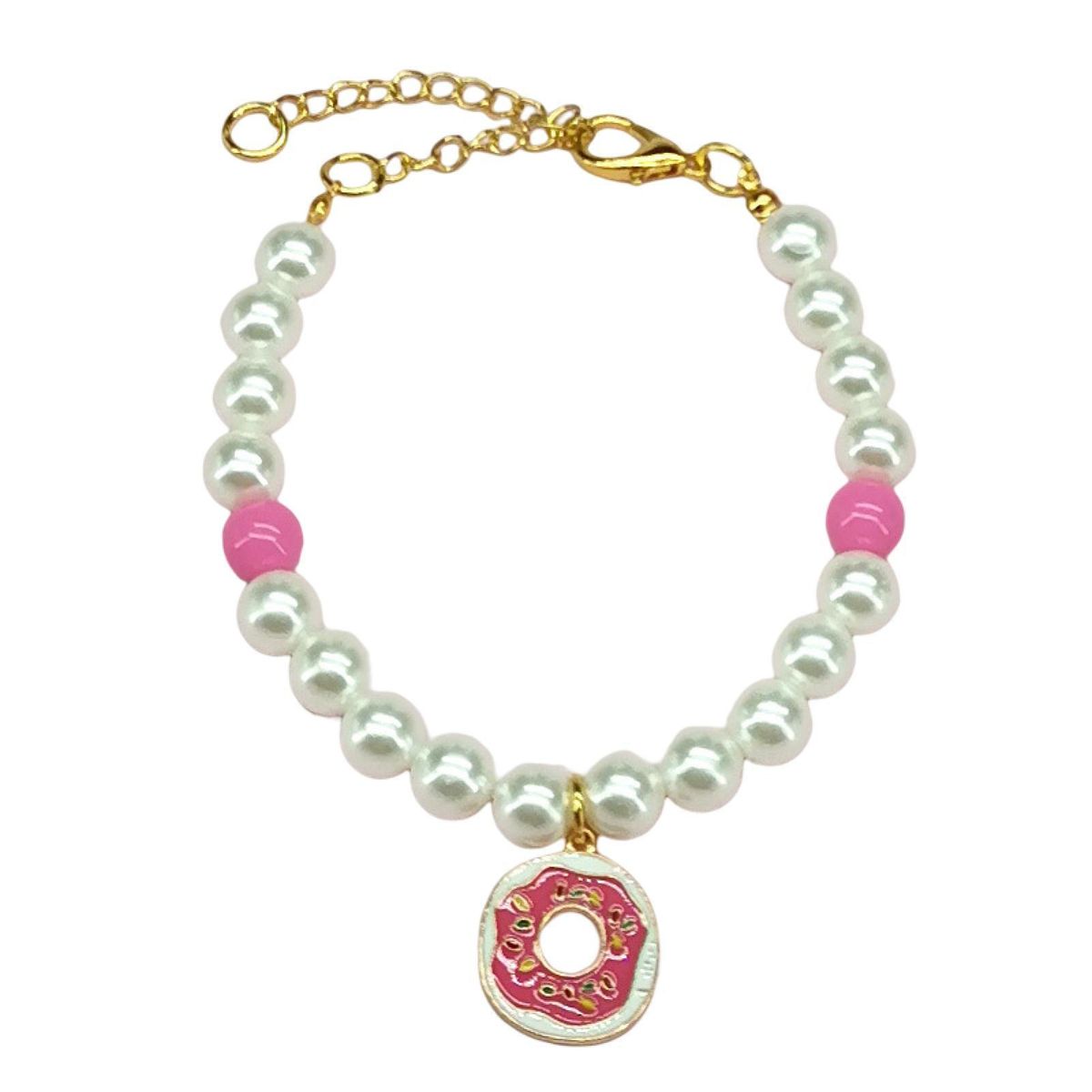 Pet Necklace Jewelry Red Ball Charm Pet Neck Circle Decor Rose Red