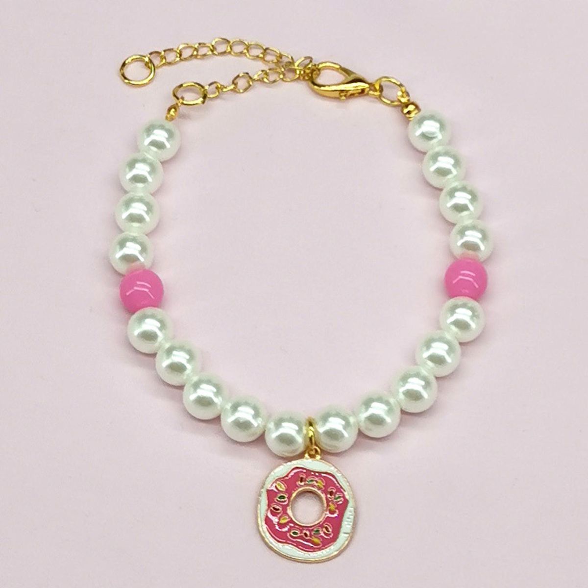 Pet Necklace Jewelry Red Ball Charm Pet Neck Circle Decor Rose Red