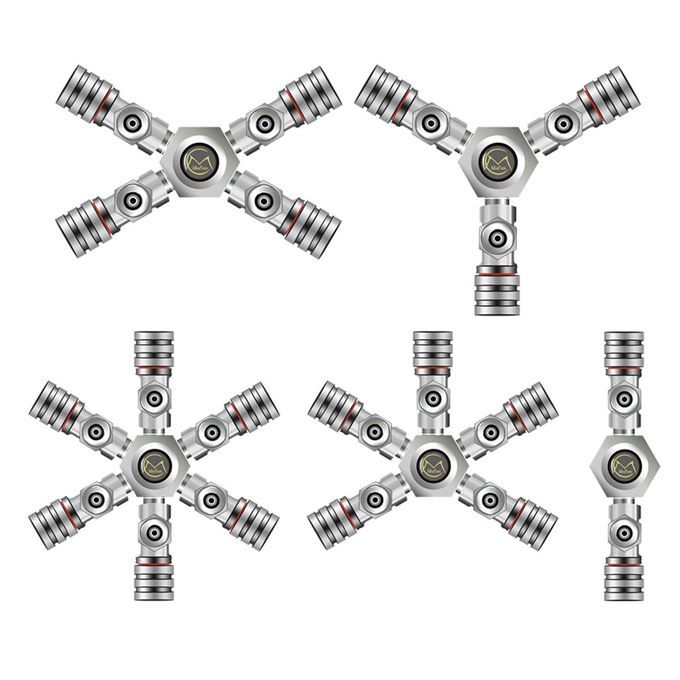 Aluminum Alloy CO2 Spliter Regulator Aquarium  Valve 2/3/4/5/6