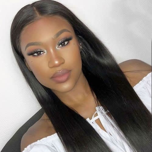 Women's Long Straight Wig - Black