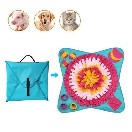 Stress Relief Slow Feeding Dog Toys Durable Cat Training Pad Foraging Pet Snuffle Mat Blanket Nose Work Treat Dispenser