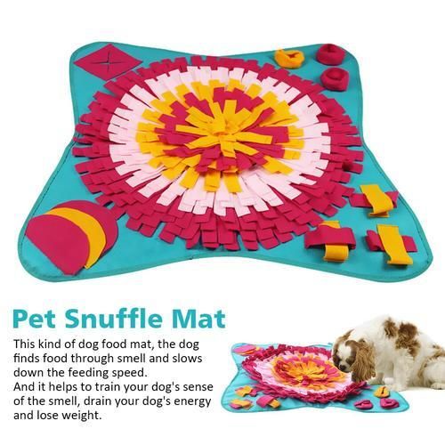 Stress Relief Slow Feeding Dog Toys Durable Cat Training Pad Foraging Pet Snuffle Mat Blanket Nose Work Treat Dispenser