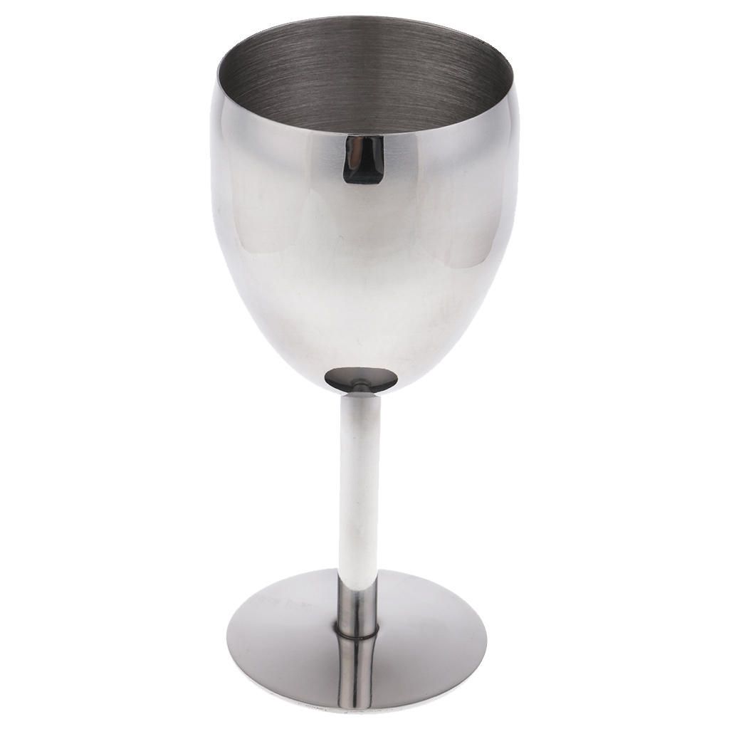 Stainless Steel Wine Champagne Drink Mug Glasses Goblets For Home A