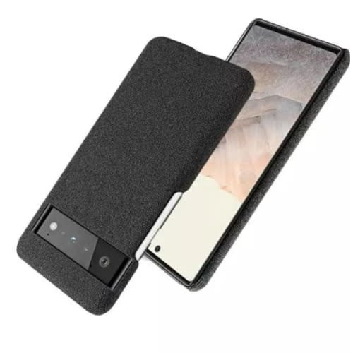 Shockproof Woven Textile Fabric Case For Pixel 6- Black