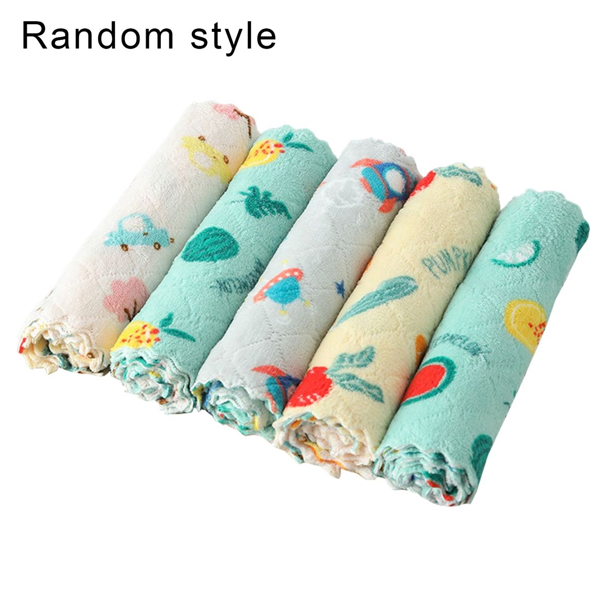 5Pcs Dish Cloth Ultra-Absorbent Cleaning Rag Dish Washcloth Random Style