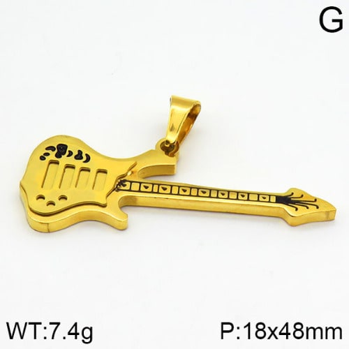 Guitar Pendant - Gold