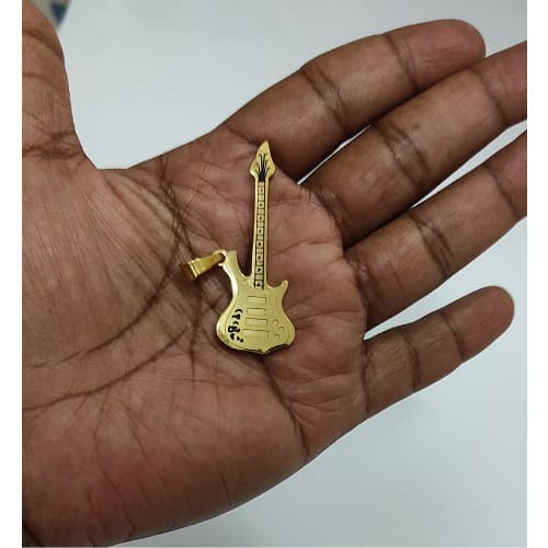 Guitar Pendant - Gold