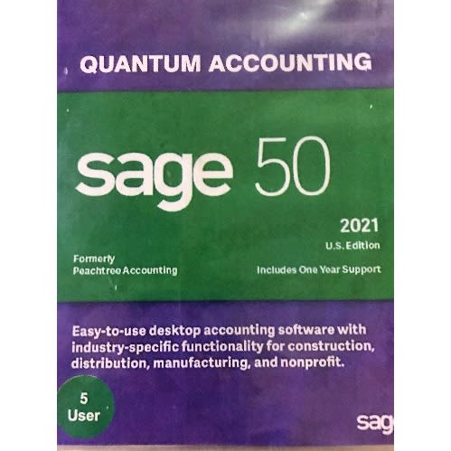 5 Quantum 2021 5user accounting software Perpetual License DVD