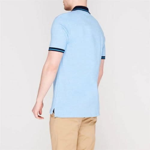 Pin Stripe Polo Shirt - Sky Blue