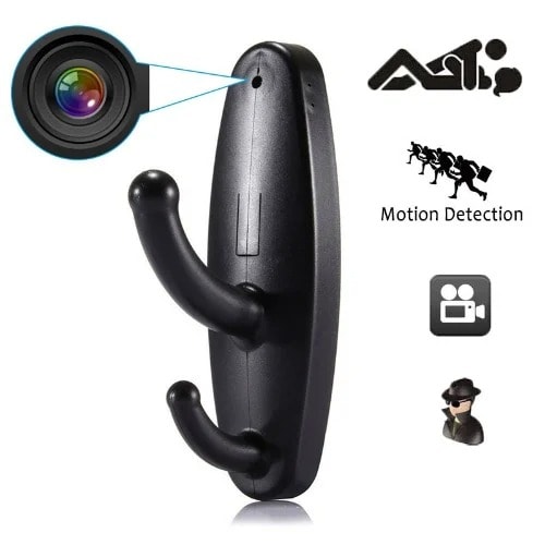 1080p Hanger Hook Mini Spy Camera - Dvr Motion Detection - Black
