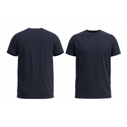 Men's Round Neck T Shirts  - Set Of 2  - Black