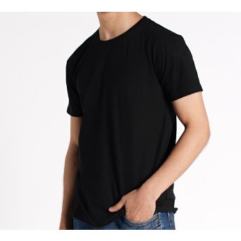 Men's Round Neck T Shirts  - Set Of 2  - Black