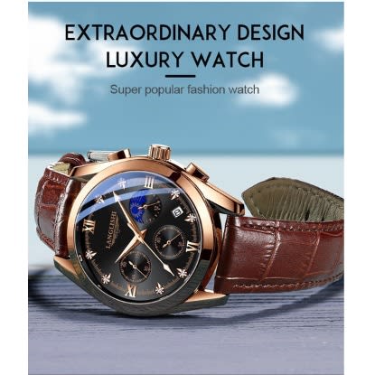 Men's Casual Leather Wristwatch