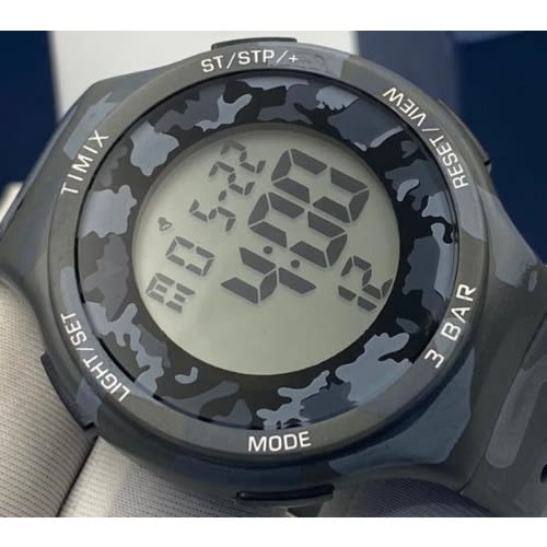 Men Camo Digital Wristwatch-gr - Grey