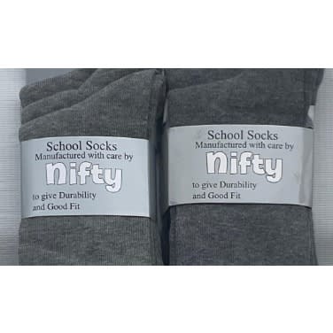 Nifty - 3In1 Plain Colored Socks - 2 Pieces - Grey