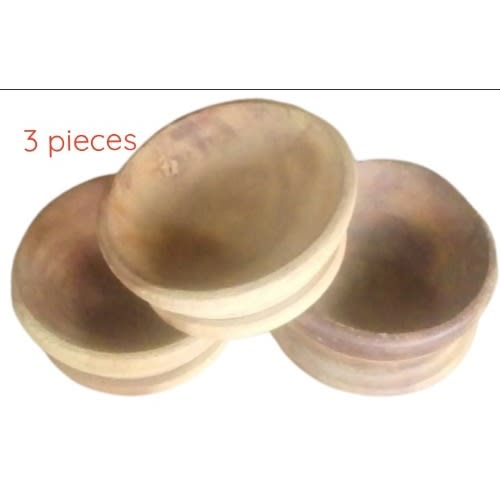 Wooden Bowl/ Goat Meat Serving Mortar -3 Pieces