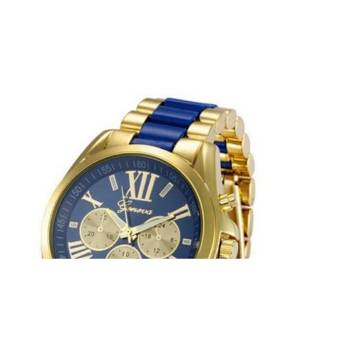 Men's Wrist Watch - Blue/gold
