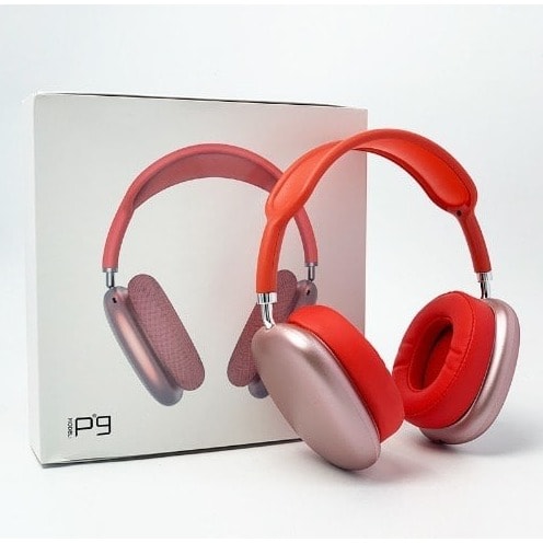 P9 Wireless Headphones Hifi Stereo With Mic - Red
