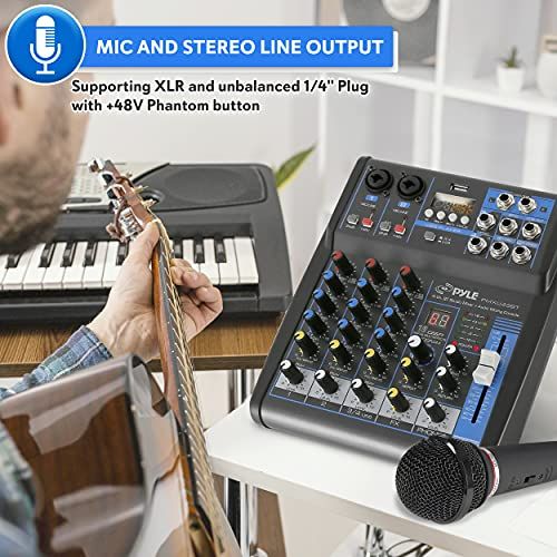 Pyle Professional Audio Mixer Sound Board Console System Int