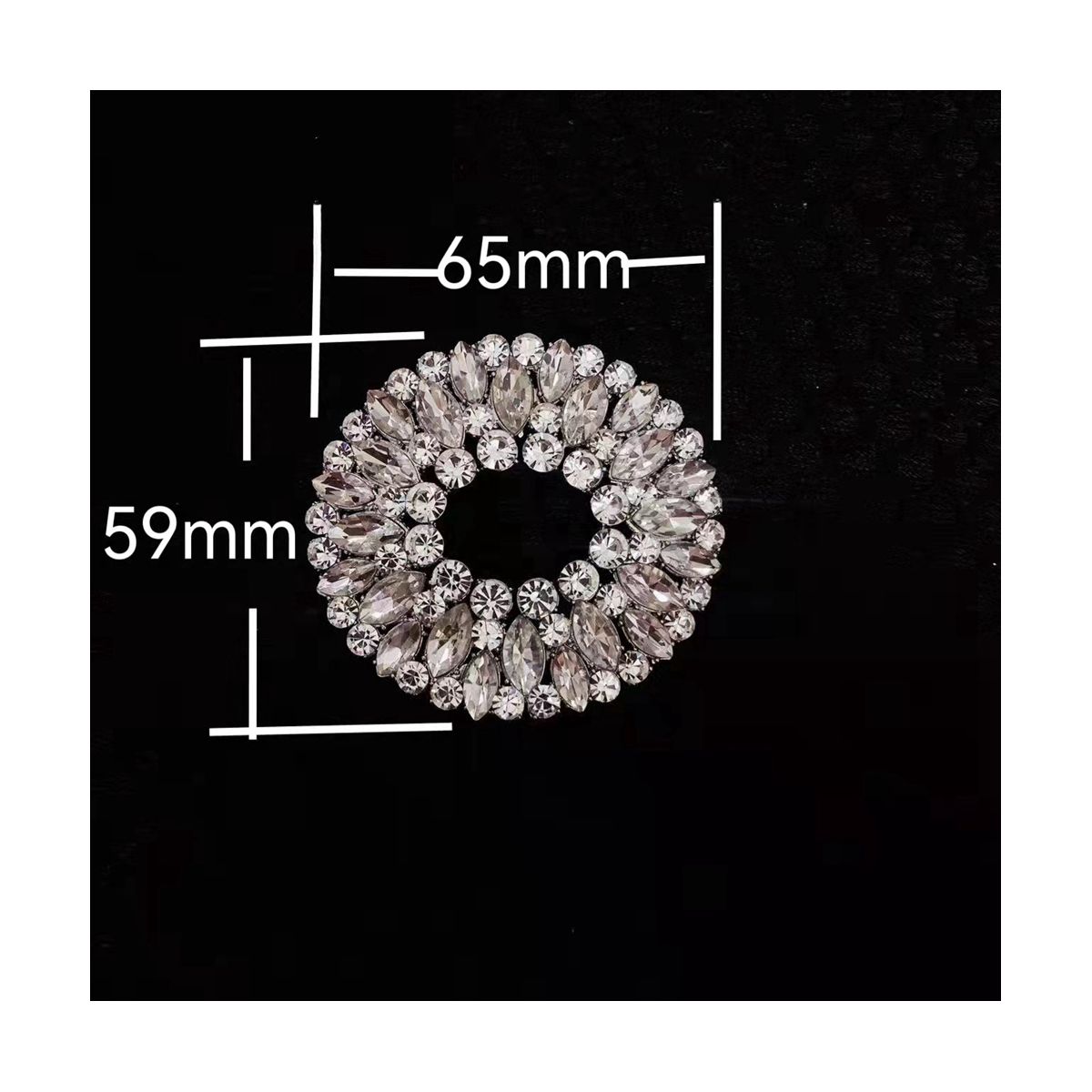 1Pair Detachable Shoes Decorations Shiny Crystal Shoes Clip