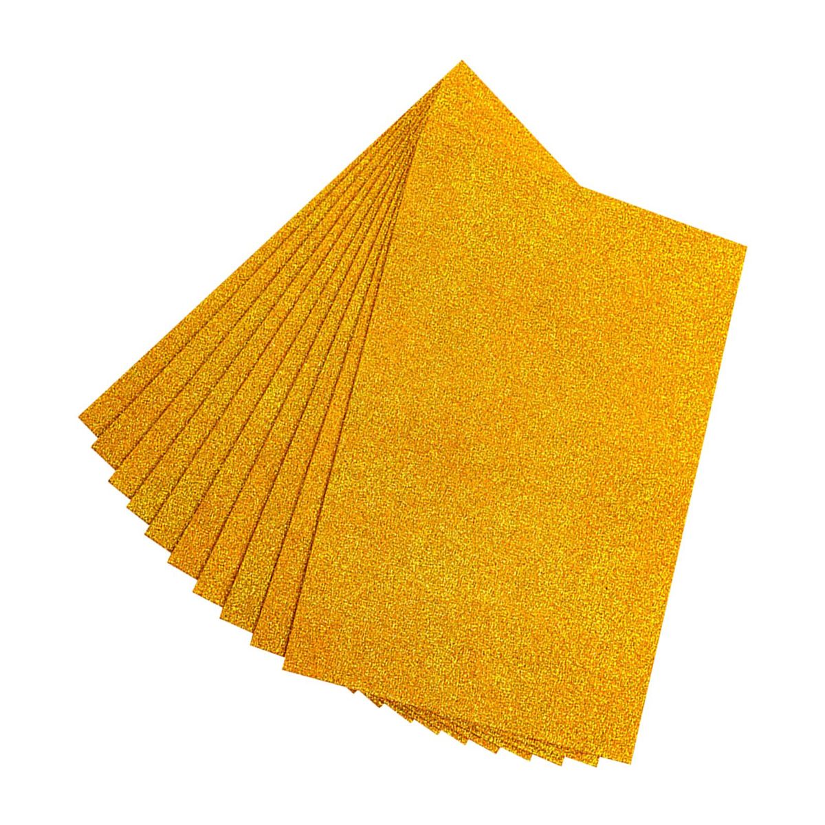 Handmade Glitter Sponge  Cardstock For Christmas Golden