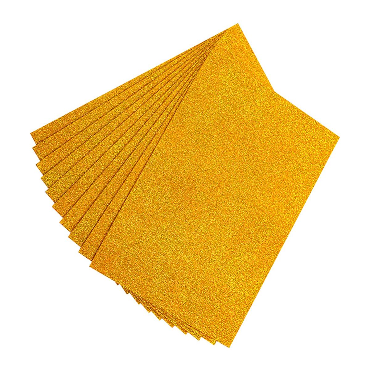 Handmade Glitter Sponge  Cardstock For Christmas Golden