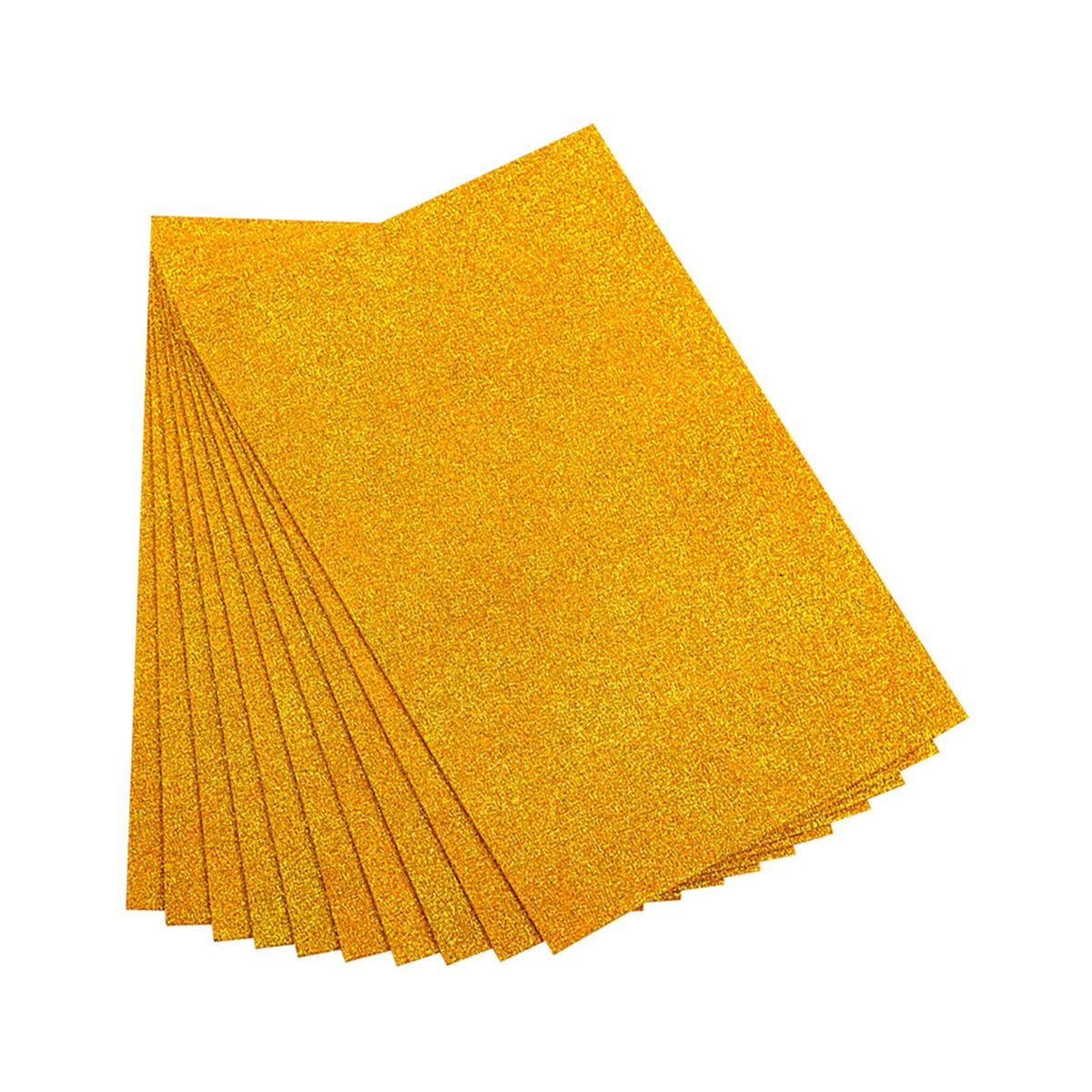 Handmade Glitter Sponge  Cardstock For Christmas Golden