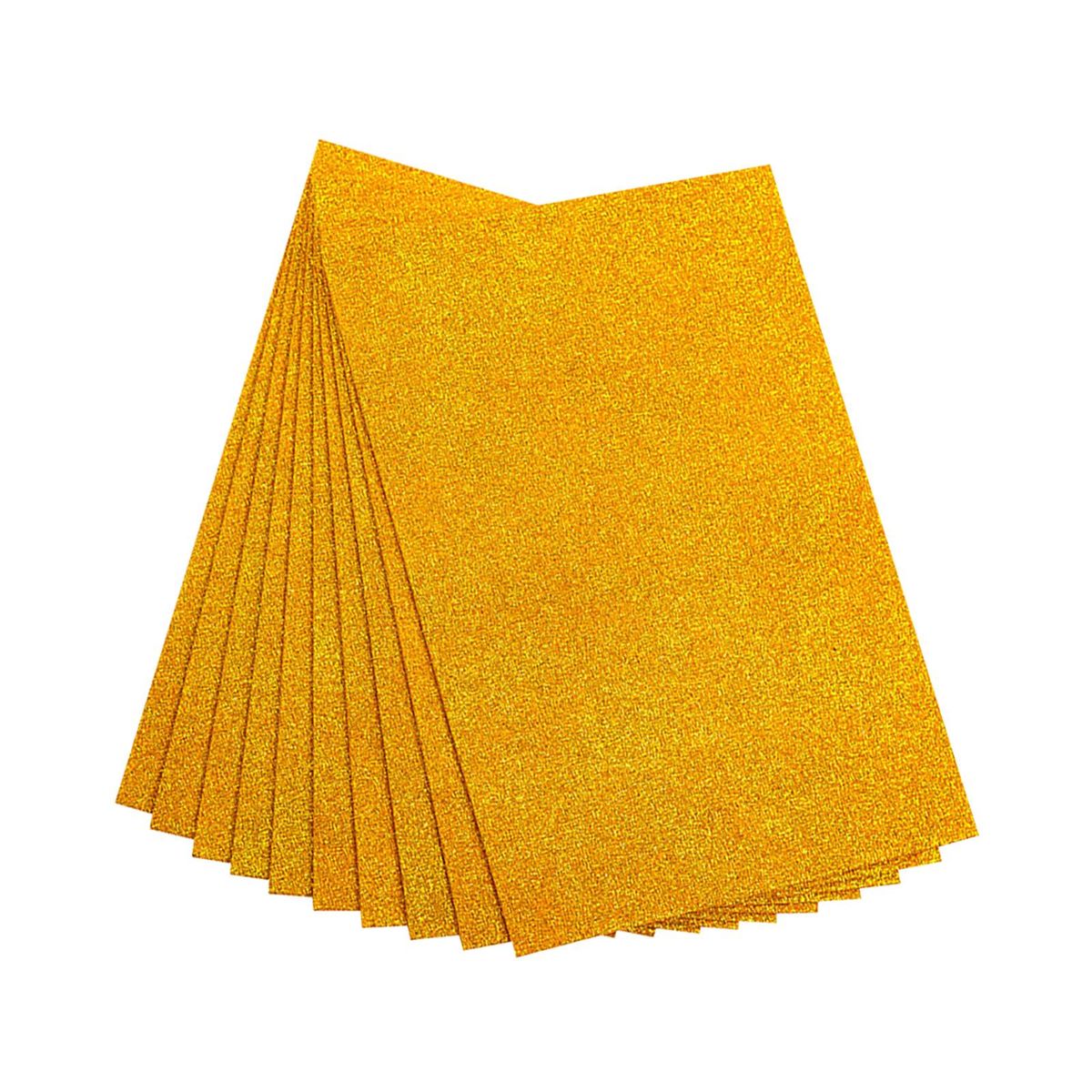 Handmade Glitter Sponge  Cardstock For Christmas Golden