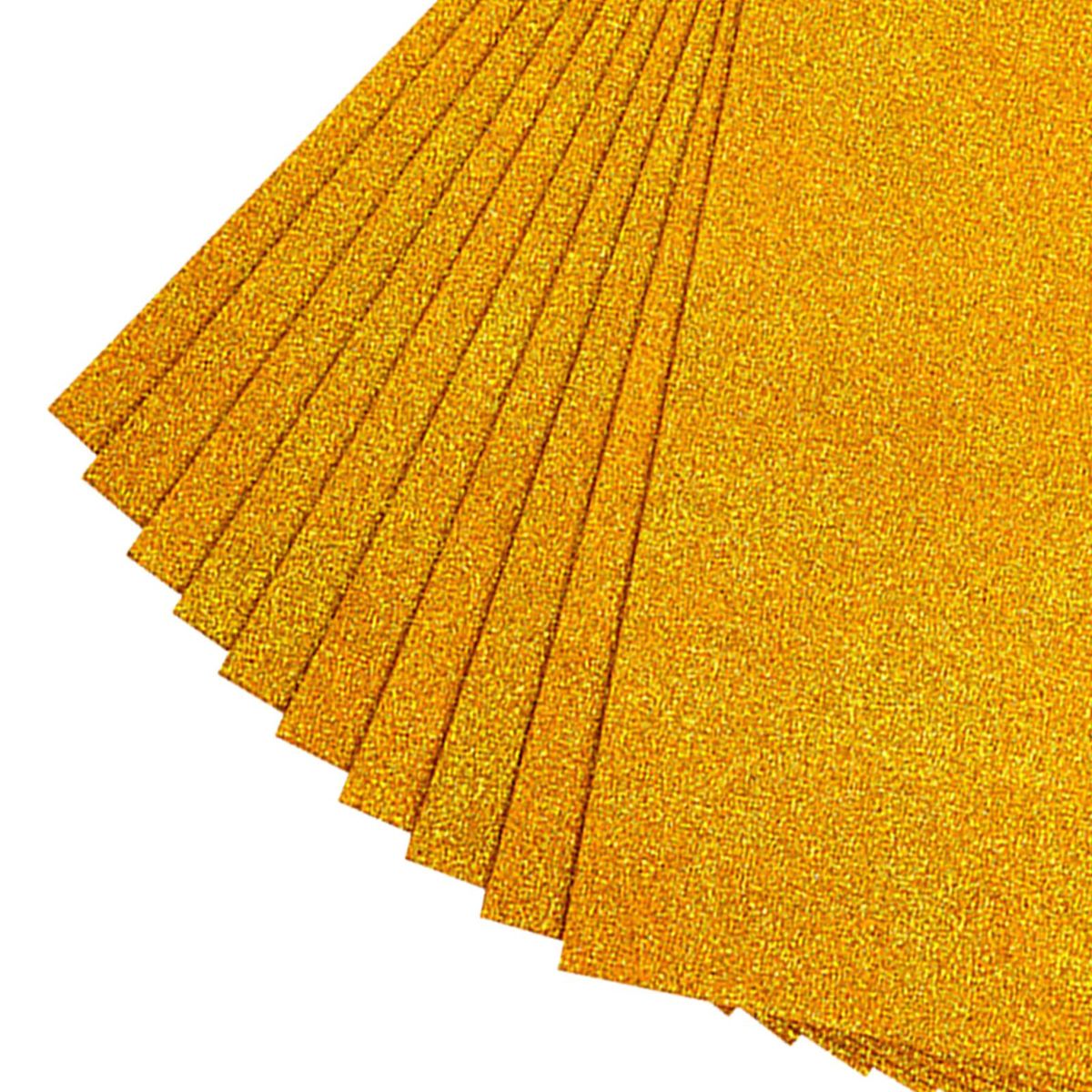 Handmade Glitter Sponge  Cardstock For Christmas Golden