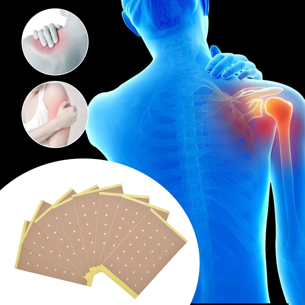 8PCS Pain Relieving Patches Quick Relieving Ache Sticker for Neck/Shoulder/Joint/Muscular Pain