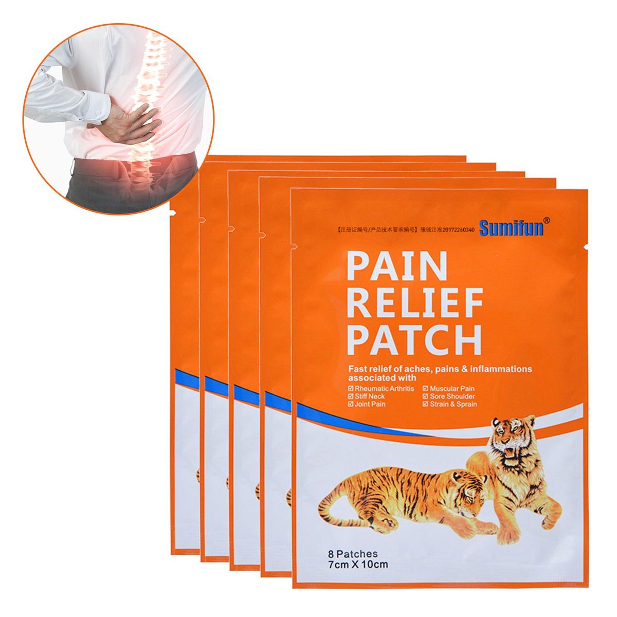 8PCS Pain Relieving Patches Quick Relieving Ache Sticker for Neck/Shoulder/Joint/Muscular Pain