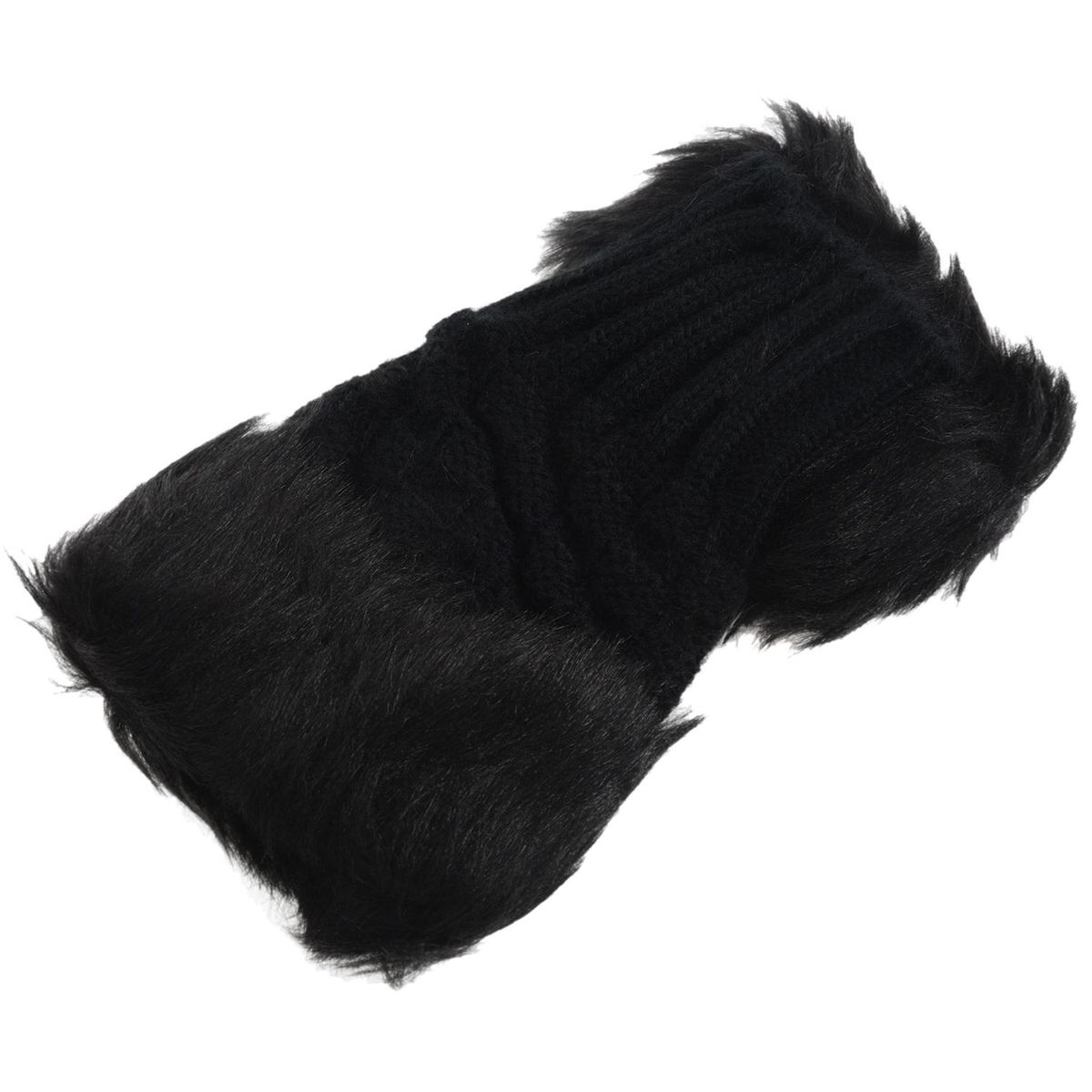 Lady Girl Shaggy Faux Fur Knit Fluffy Hands/LEG Warmers
