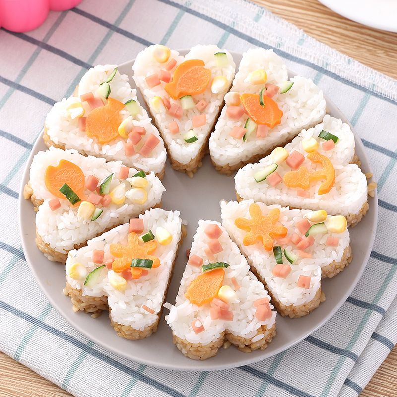 1 Sets Creative Kawaii Sushi Cake Pan Mould Suits DIY Rice Mold Kitchen Sushi Roll Mold Tools Set Jelly Pudding Rolls Made Easy