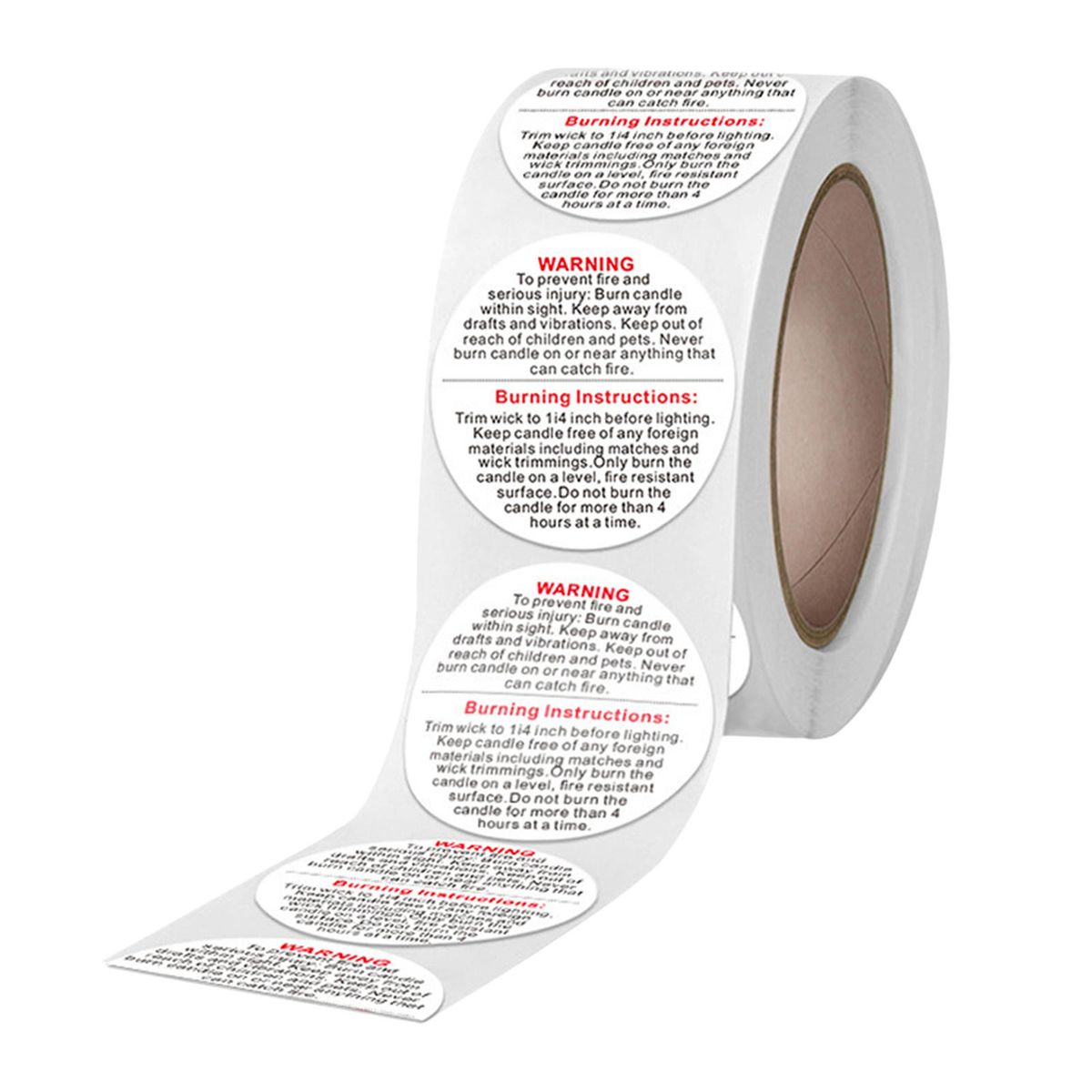 500x Extreme Warning Stickers Round Stickers Personal