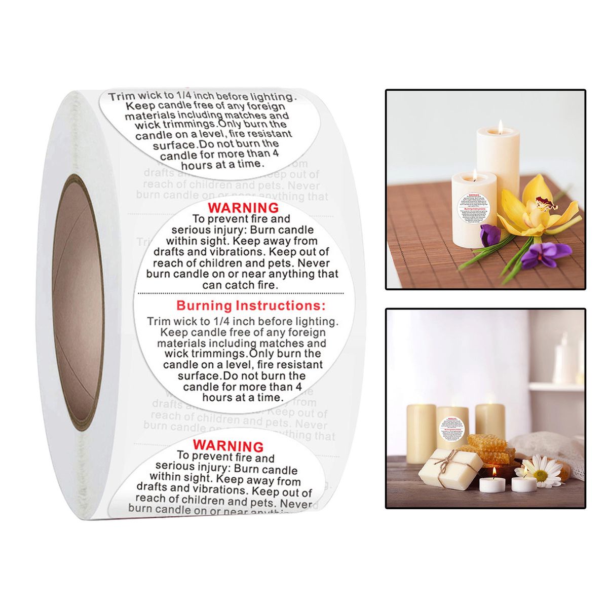 500x Extreme Warning Stickers Round Stickers Personal