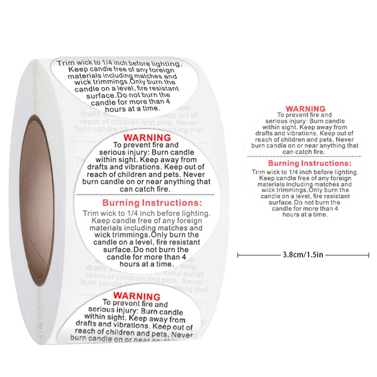 500x Extreme Warning Stickers Round Stickers Personal