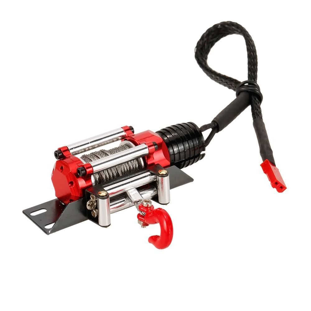 Metal Steel Wired Automatic Simulated Winch with Switch for 1/10 Traxxas HSP Redcat HPI TAMIYA CC01 Axial SCX10 RC4WD D90 RC Rock Crawler